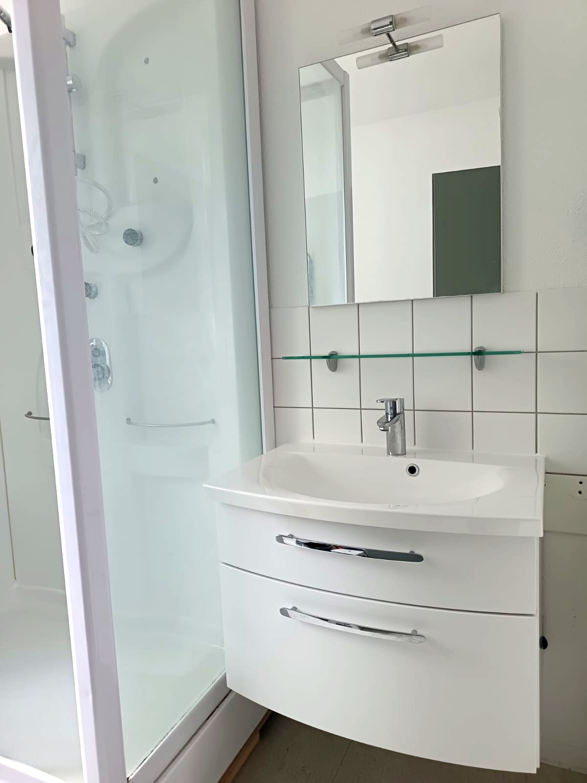Waschbecken Installation fertig